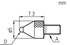 Immagine di Punti di contatto filetto metrico per comparatori a quadrante   con punta a sfera in metallo duro Ø 5 mm Ø D = 1,0 mm