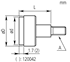 Immagine di Punti di contatto filetto metrico per comparatori a quadrante   con punta in rubino Ø 25 mm