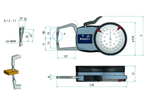 Immagine di Dial Caliper Gauge 0-2.0"