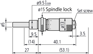 Immagine di Testina micrometrica standard 0,5 - 0 "