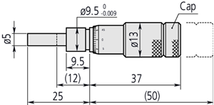 Immagine di Testina micrometrica con grano di regolazione  0,5 - 0 "