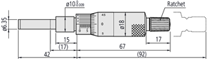 Immagine di Testina micrometrica standard  1 - 0 "