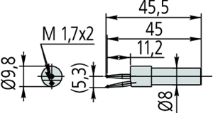 Immagine di Tastatore sferico Ø 1 mm (eccentrico)