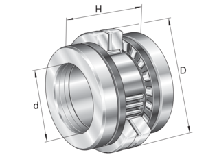 Immagine di Cuscinetto radiale a rullini ed assiali a rulli cilindrici
