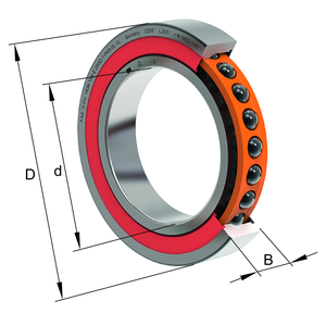 Immagine di Cuscinetto a sfere a contatto obliquo - HCM7013-C-2RSD-T-P4S-UL-XL