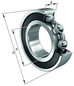 Immagine di Cuscinetto a sfere - S6008-2RSR-FD