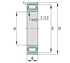 Immagine di Cuscinetto radiale a rulli cilindrici - N1016-D-TVP-SP-XL