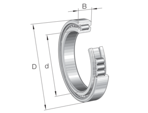 Immagine di Cuscinetto radiale a rulli cilindrici - SL1818/750-E-TB