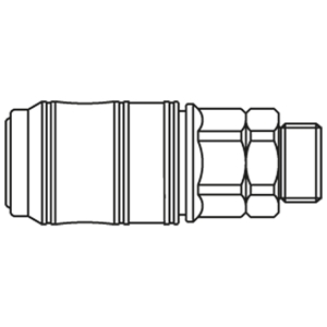 Immagine di Raccordo rapido in materiale termoplastico con profilo Parker, Serie 48 48KBAW13FVPB