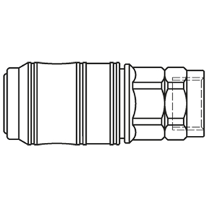 Immagine di Raccordo rapido in materiale termoplastico con profilo Parker, Serie 48 48KBIW17FVPB