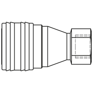 Immagine di Raccordo rapido in materiale termoplastico con profilo ISO 7241-1 Serie B, Serie 70 71KBIW10DPX