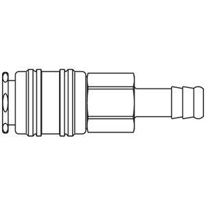 Immagine di Raccordo rapido di sicurezza di alta qualità con profilo Parker e bloccaggio di sicurezza aggiuntivo, Serie 25 25KSTF06SPN