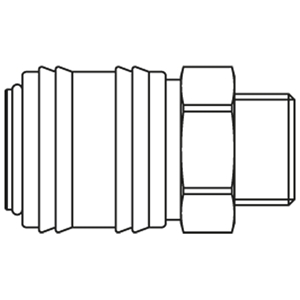 Immagine di Raccordo rapido di base con profilo ISO 6150 B, Serie 24 24KAAW13MPX