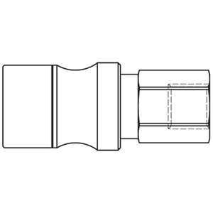 Immagine di Raccordo rapido dry break di base con profilo Parker, serie 209 209KLIW21EEX