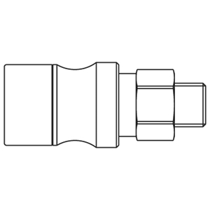 Immagine di Raccordo rapido dry break con profilo Parker, serie 204 204KLAW13MEN